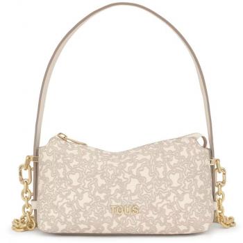 TOUS Kaos Mini Linien Handtasche, Grau-Beige 2002184001