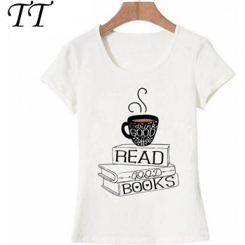 Camiseta de verano Drink Good Coffee para mujer