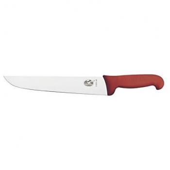 Victorinox 5.5201.36 – Couteau de Boucher à Lame 36 cm, Manche Fibrox Rouge