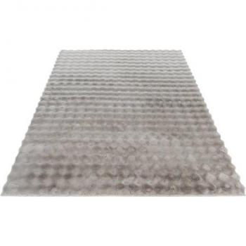 Tapis Solenna Argenté Effet 3D Doux 40x60