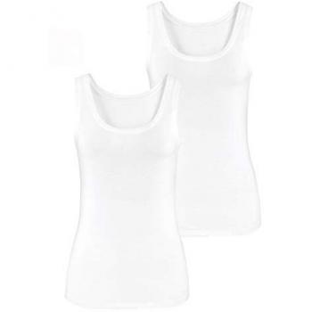 Tanktop VIVANCE Damen Gr. 32/34, weiß, elastische Baumwolle