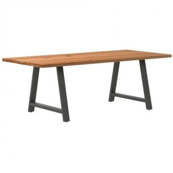 VidaXL Massivholz Esstisch 220x100 cm Hellbraun