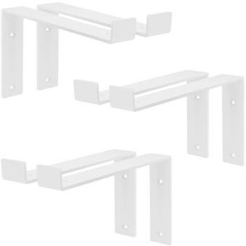Soportes de estante metálicos blancos
