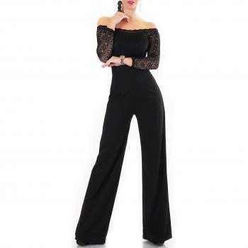 Marlene Off-Shoulder Lace Overall XS