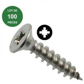 Pack de 100 Tornillos Actón Pozidrive Ø6×30 mm (623056X30) – Montaje de Aglomerado