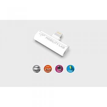 Adaptateur Splitter 2 en 1 Lightning et Jack Blanc Mobility Lab ML308401