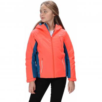 Regatta Veste Technique Junior Aptitude IV Capuche Imperméable Respirante Isolante Thermo-Guard Parka Mixte Enfant Fiery Coral/Petrol Blue FR : 2XL