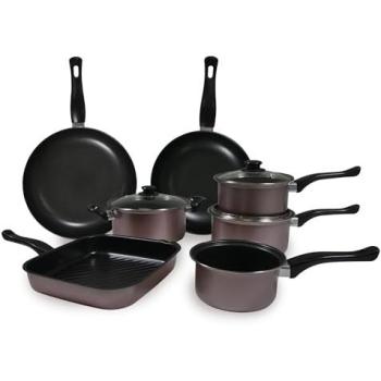 RosyGold MasterCook 10‑Piece Stainless Set