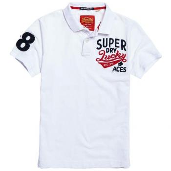 Superdry Herren Polo, Clssc CNY Suprstate, Optic Weiß, S