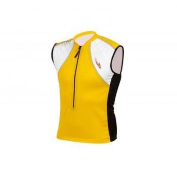 Massi Alps Ciclismo Maillot, Hombre, Multicolor (Amarillo/Blanco), S