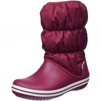 Crocs Winter Puff Boot Femme, Bottes de Neige Femme, Rouge (Pomegranate/white) 41/42 EU