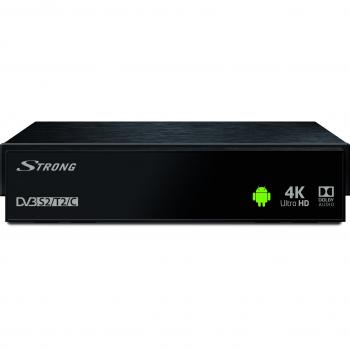 STRONG SRT 2400 UHD Android Hybrid – 3‑Way Tuner für Sat., Kabel und DVB‑T2 + IPTV/Streaming – Schwarz