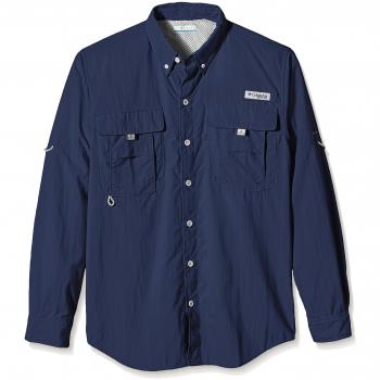 Columbia Men’s Bahama II Long Sleeve Shirt – Navy Short Sleeve (S)