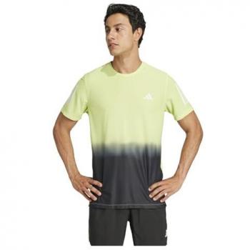 Adidas Own the Run Climacool Colorblock Camiseta Sprint en Verde y Negro