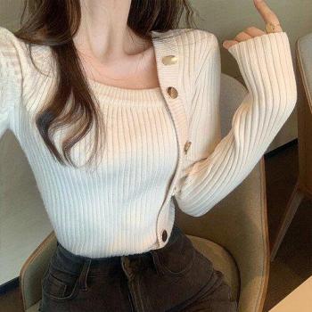 Suéter Breasted de Otoño para Damas