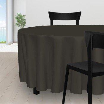 Nappe ronde Alix 180 cm anti-tâches moka