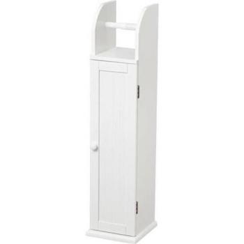 Piantana Portarotolo e Scopino RELAX WORLD, colore bianco
