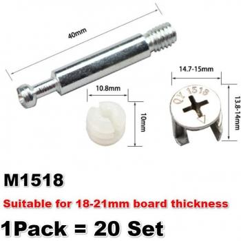Wood Splicing Dowel Pins with Wheel Nut Connectors