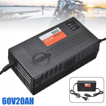 Chargeur 60V 20Ah avec indicateur LED pour scooter électrique