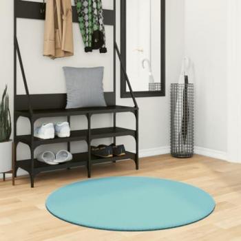 Koberec životopisný OVIEDO z vidaXL, zelená barva, krátký vlásek, 100 cm Ø