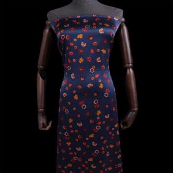Charmeuse Satin Étirable Élégante Femme Floral