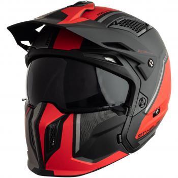 Casco Moto Enduro MT Helmets STREETFIGHTER SV TWIN C5 rosso opaco taglia M