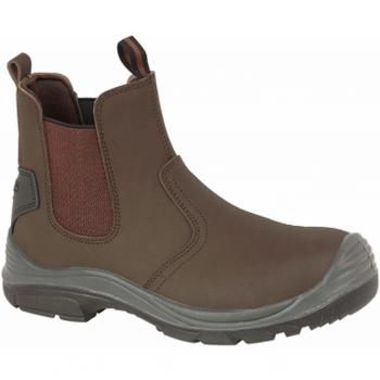 Grafters Goodwin Brown Coated Leather Safety Boots UK 4 Mens