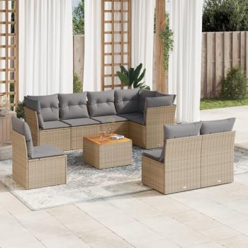 Mobilier Terrasse VidaXL 9PCS Résine Tressée