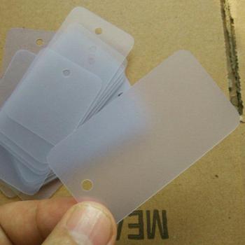 Etiquettes PVC Mat Givré pour Bijoux – Ensemble de 20 – 3,5x6,5 cm