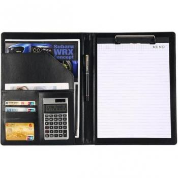 PU Leather A4 Office File Folder with Calculator