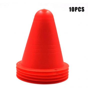 Accessoires de sport : Cônes d’entraînement au slalom – 10 pcs