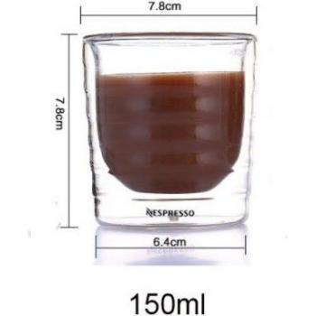 Taza de Café de Vidrio Doble Pared