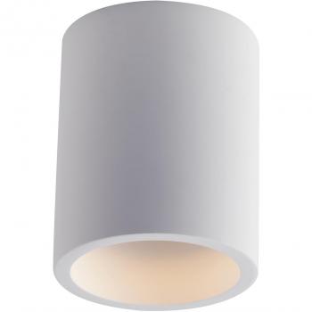 White Paintable Plaster Ceiling Lamp, GU10, Banjie Model