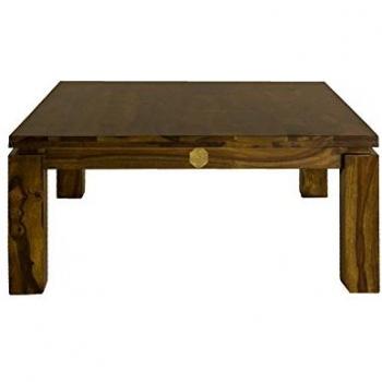 Metro Life Couchtisch in Braunlack – 90 × 90 × 45 cm