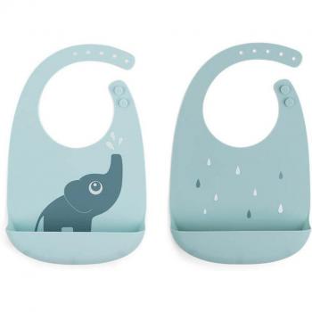 Pack de baberos de silicona Done by Deer Elphee Azul