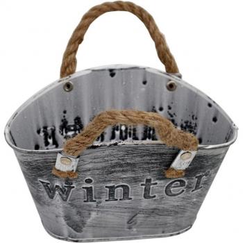 Tin Bucket Hanging Plant Holder