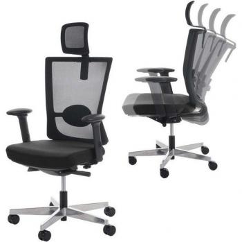 Ergonomic Slide-Kopfstütze-Stuhl Karlstad von MCW – Schreibtischmodell – Schwarz