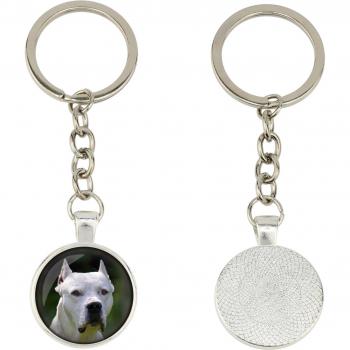 Breloc Dogo Argentino con immagine personalizzata