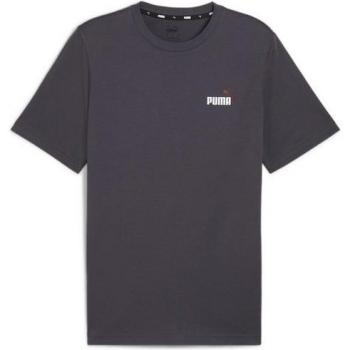 PUMA T-Shirt Essentials+ Logo Sottile Due Colori Uomo Grigio/Altro XS