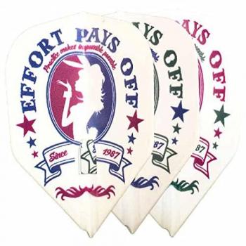Set de 3 Plumas Flights L-Style Model Sayakav V3 en Blanco Champagne