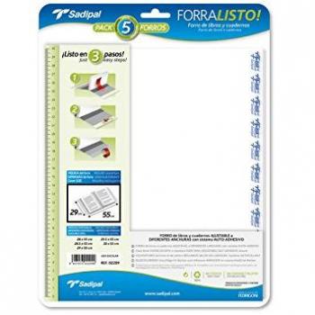 Forros de libros Sadipal 29 x 55 cm 5 unidades