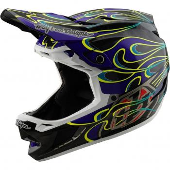 Barre de descente D4 Torched (carbone) Noir Pourpre, XL – Troy Lee Designs