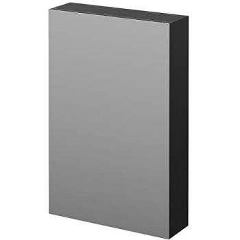 Napoli 500mm Wall Mounted Mirrored Cabinet in Nero Oak Finish
