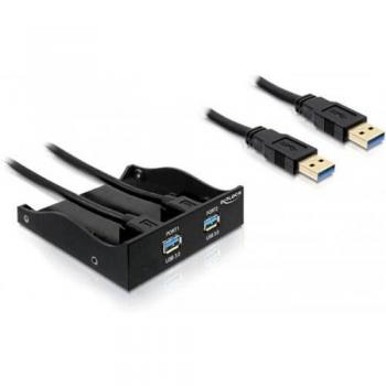 DeLOCK USB 3.0 Front Panel 2‑Port – Panneau de ports pour baie de stockage
