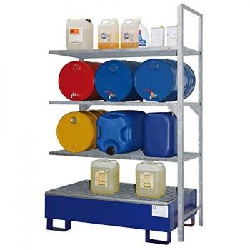Erweiterungseinheit für CEMO Fassregal Typ 540, verzinkter Stahl, für 6x 60 l Fässer