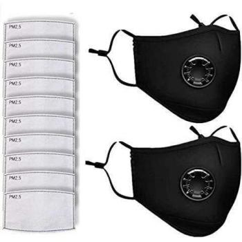 JB London 2PCS Cotton Face Mask with Carbon Filters