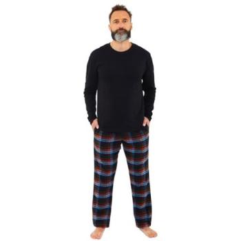 Luxury Black Flannel Pyjama Ensemble – 2XL