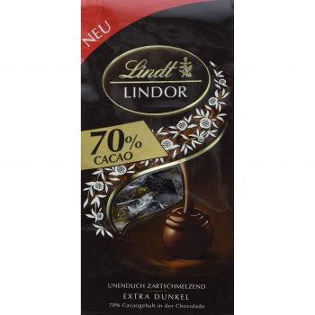 Lindt Pralinen-Geschenk mit extra dunkler Schokolade, 70% Kakao, 136 g Beutel