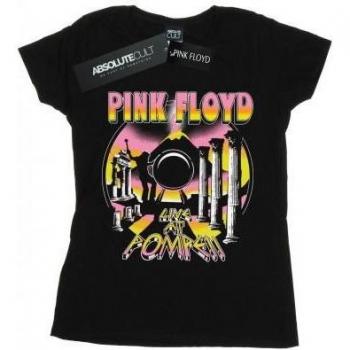 Camiseta de Algodón Pink Floyd para Mujeres Live At Pompeii Volcano
