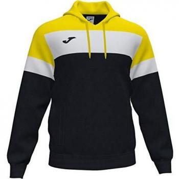 Sudadera Joma Crew IV Capucha Hombre Negro-Amarillo XL